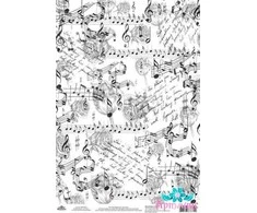 Beldizart Ryžių kortelė dekupažui "Monochrome, Music of flowers" dydis: 21*30 cm AM400447D