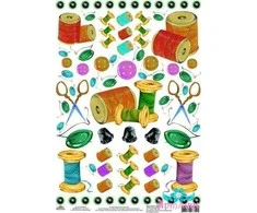 Beldizart Ryžių kortelė dekupažui "Ritės ir sagos Nr. 1" dydis: 21*30 cm AM400327D