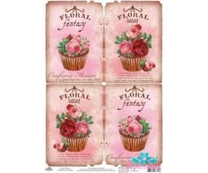 Beldizart Ryžių kortelė dekupažui "Saldžios rožės shabby chic" dydis: 21*30 cm AM400256D