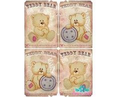 Beldizart Ryžių kortelė dekupažui "Teddy su sagute" dydis: 21*30 cm AM400286D