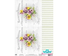Beldizart Ryžių kortelė dekupažui "Vintage motives, violets No. 1" dydis: 21*30 cm AM400347D