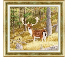 Beldizart (Nebegaminama) Kryželių siuvinėjimo rinkinys "Miško elnias" 38.5.7 × 34.5 cm S/DZH045