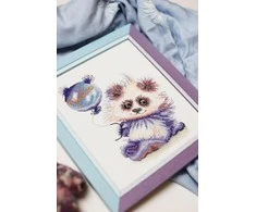 Beldizart (Nutrauktas) Kryželiu siuvinėjimo rinkinys "Panda su kamuoliu" 16.8 × 13.6 cm S/VK059