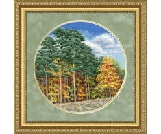Beldizart (Nebegaminamas) Kryželiu siuvinėjimo rinkinys "Rudens miškas" 31.7x31.7 cm S/VM032
