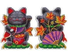 MP Studia Beldizart Kryželiu siuvinėjimo rinkinys "Juoda maneki-neko" SR-920