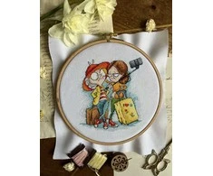 Beldizart Kryželiu siuvinėjimo rinkinys "Močiutės keliautojos" 12 х 14 cm SANB-28