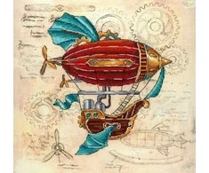 MP Studia Beldizart Kryželiu siuvinėjimo rinkinys „Fantastiškas dirižablis“ SRK-854