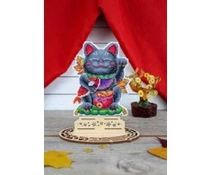 MP Studia Beldizart Kryželiu siuvinėjimo rinkinys "Juoda maneki-neko" SR-920