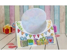 MP Studia Beldizart Kryželio siuvinėjimo rinkinys "Happy Birthday card" SR-869