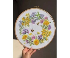 Beldizart Siuvinėjimo kryželiu rinkinys "Lauko vainikas" 24,5x24,5 cm SANP-77