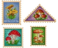 MP Studia Beldizart Kryželiu ant medinio pagrindo "USSR stamps. Magnets" SO-115