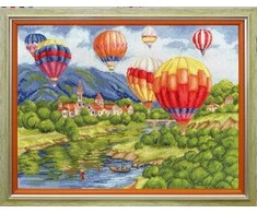 Beldizart Siuvinėjimo rinkinys Balionai virš pilies 31,5x42,5 cm S/DL040