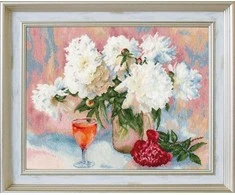 Beldizart (Nebegaminama) Kryželiu siuvinėjimo rinkinys "Bijūnų rapsodija" 26.5 x 20 cm S/LTS081