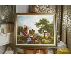 Beldizart Kryželiu siuvinėjimo rinkinys "Vandens malūnas. 1809" 59.7 × 77.2 cm S/MK072