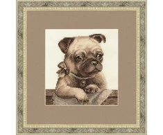 Beldizart (Išparduota) Kryželių siuvinėjimo rinkinys "Pug Puppy" 18,3x18,3 cm S/NL040