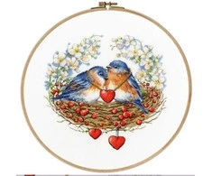 Beldizart Siuvinėjimo rinkinys Birds in the nest 30x30 cm S/RS024