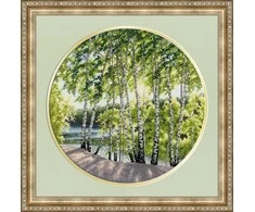 Zolotoe Runo Beldizart Kryželiu siuvinėjimo rinkinys "Beržai prie upės" 31.7x31.7 cm S/VM034