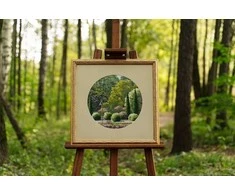 Zolotoe Runo Beldizart Kryželiu siuvinėjimo rinkinys "Vasaros parkas" 31.7×31.7 cm S/VM037
