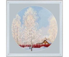Beldizart Ristin-kryžiaus siuvinėjimo rinkinys "Sniego nėriniai" 31,7 x 31,7 cm S/VM047