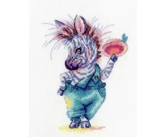 Beldizart Siuvinėjimo kryželiu rinkinys "Ponas Zebras" 16.3×11.8 cm S/VN006