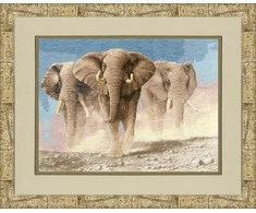 Zolotoe Runo Beldizart Ristin-kryžiaus siuvinėjimo rinkinys "Afrikos širdis" 41x28,5 cm S/ZHS008