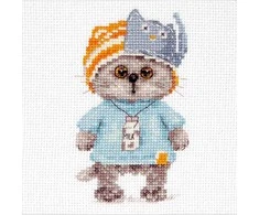 Alisa Beldizart Kryželiu siuvinėjimo rinkinys "Basik baby cat" S0-230