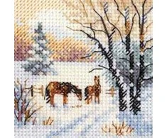 Alisa Beldizart Kryželio siuvinėjimo rinkinys "Žiema atėjo. Arkliai" S0-238