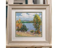 Oven Beldizart Kryželių siuvinėjimo rinkinys "Ruduo prie upės" 23x23 cm S1651