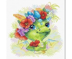 MP Studia Beldizart Siuvinėjimo kryželiu rinkinys "Romantiškas drakonas" 15x15 cm SM-758 (D)