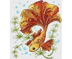 MP Studia Beldizart Kryželiu siuvinėjimo rinkinys "Magija žuvis" 17x15 cm SM-785