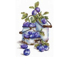 MP Studia Beldizart Kryželiu siuvinėjimo rinkinys "Garden plums" SNV-877