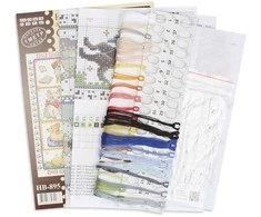 MP Studia Beldizart Kryželiu siuvinėjimo rinkinys "Sampler. Šuniuko džiaugsmas" 20x20 cm SNV-895