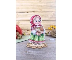 MP Studia Beldizart Kryželiu siuvinėjimo rinkinys "Mergaitė su višta" 12x7 cm SR-1170