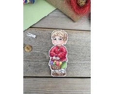 MP Studia Beldizart Kryželiu siuvinėjimo rinkinys "Berniukas su Velykų krepšeliu" 13x5 cm SR-1171
