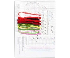 MP Studia Beldizart Vandenyje tirpus drobės kryželiu rinkinys "Gėlė-ladybug" 9x9 cm SV-1033