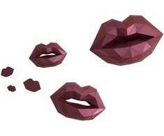 Beldizart WIZARDI 3D popieriaus maketo rinkinys Kisses PP-1LIP-Raudonas