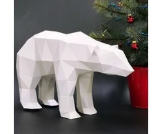 Beldizart Wizardi 3D popieriaus gaminimo rinkinys Baltasis lokys PP-2PLB-WHT