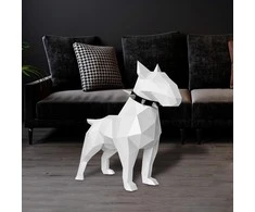 Beldizart WIZARDI 3D popieriaus modeliai Bull terrier PP-2BLT-WHT