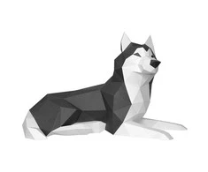 Beldizart WIZARDI 3D popieriaus modeliai Husky PP-2HAS-3GWB