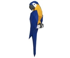 Beldizart WIZARDI 3D popieriaus modelis Ara papūga (mėlyna) PP-1ARA-3BLU