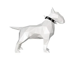 Beldizart WIZARDI 3D popieriaus modeliai Bull terrier PP-2BLT-WHT