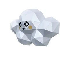 Beldizart WIZARDI 3D popieriaus maketai Cloud PP-1OBL-WHT