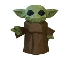 Beldizart WIZARDI 3D popieriniai modeliai Baby Yoda PP-2YDA-3WAS