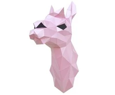 Beldizart WIZARDI 3D popieriaus modeliai Lama (rožinė) PP-1LAM-PIN