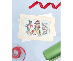 Bothy Threads Cross stitch "Christmas Card - Wrap, Ribbon, Gift!" XMAS78 16 xx 10 cm