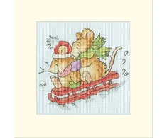 Bothy Threads Cross stitch "Christmas Card - Hold Tight" XMAS80 10 xx 10 cm