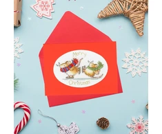 Bothy Threads Cross stitch "Christmas Card - Mice On Ice" XMAS63 13x9 cm
