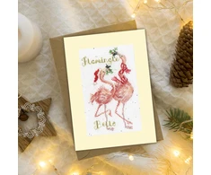 Bothy Threads Cross stitch "Christmas Card - Flamingle Bells" XMAS68 10x16 cm