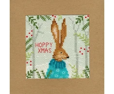 Bothy Threads Cross stitch "Christmas Card - Xmas Hare" XMAS10 10x10 cm