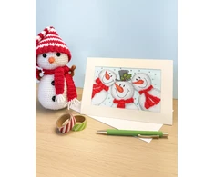 Bothy Threads Cross stitch "Christmas Card - Snowman Selfie" XMAS95 16x10 cm